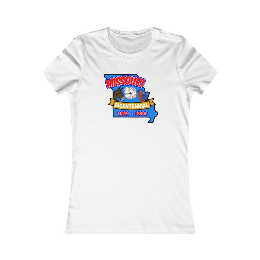 MOs-3  Missouri Bicentennial - Women's Favorite Tee - BenchmarkSpecialAwardsCo