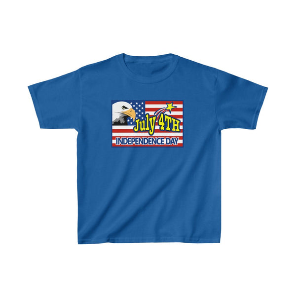 4th of July Eagle/Flag 4 - Kids Heavy Cotton™ Tee, Gildan, 100% cotton - BenchmarkSpecialAwardsCo