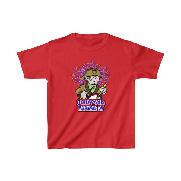 4th of July Drummer Boy 4 - Kids Heavy Cotton™ Tee, Gildan, 100% cotton - BenchmarkSpecialAwardsCo