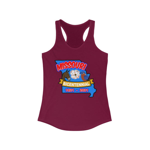 MOs-4  Missouri Bicentennial - Women's Ideal Racerback Tank - BenchmarkSpecialAwardsCo