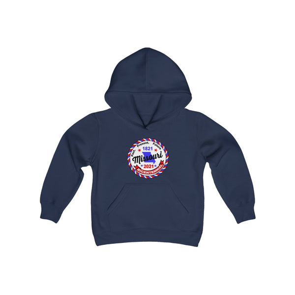 MOr-8  Missouri Bicentennial - Youth Heavy Blend Hooded Sweatshirt - BenchmarkSpecialAwardsCo