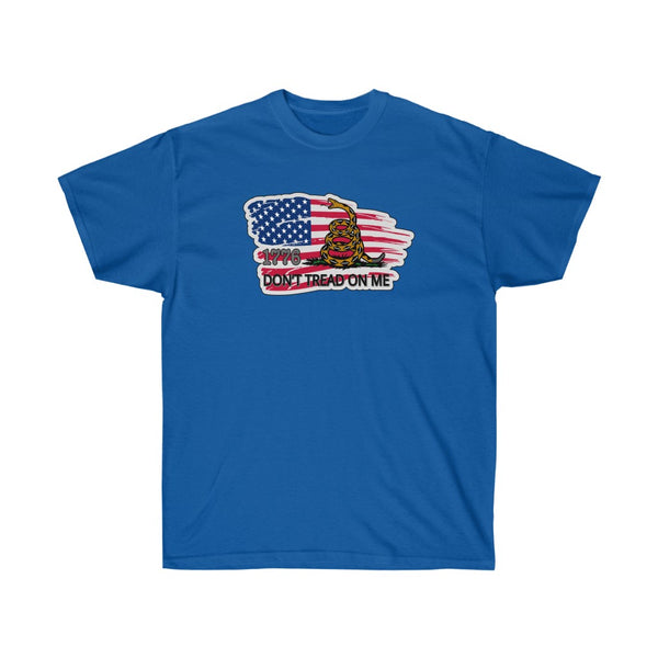 4th of July Don't Tread 1 - Adult, Unisex, Ultra Cotton, 6oz. GildanTee - BenchmarkSpecialAwardsCo