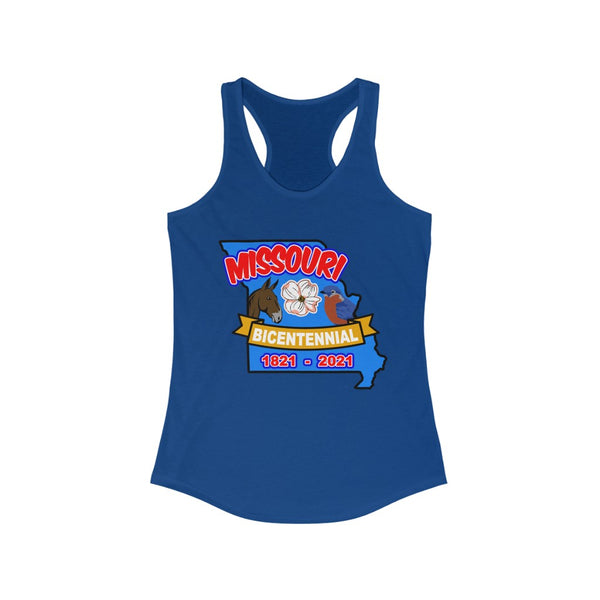 MOs-4  Missouri Bicentennial - Women's Ideal Racerback Tank - BenchmarkSpecialAwardsCo