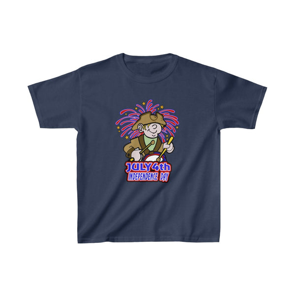 4th of July Drummer Boy 4 - Kids Heavy Cotton™ Tee, Gildan, 100% cotton - BenchmarkSpecialAwardsCo