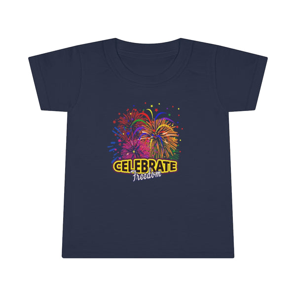 4th of July Celebrate Freedom 5 - Toddler T-shirt, Gildan, 100% Ringspun cotton, 4.5 oz - BenchmarkSpecialAwardsCo