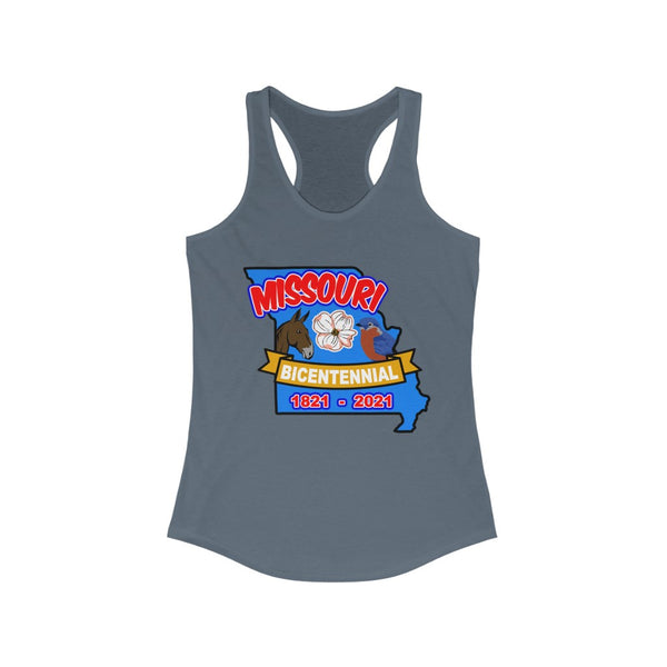 MOs-4  Missouri Bicentennial - Women's Ideal Racerback Tank - BenchmarkSpecialAwardsCo