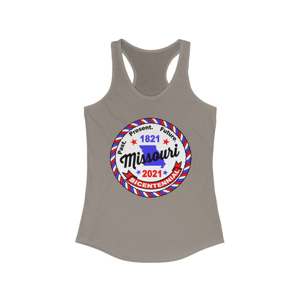 MOr-4  Missouri Bicentennial - Women's Ideal Racerback Tank - BenchmarkSpecialAwardsCo