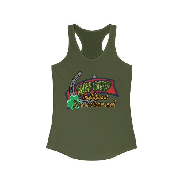 May Cup banner logo - 3   Women's Ideal Racerback Tank,  Next Level,  60/40 cotton and polyester, light fabric - 3.9 oz - BenchmarkSpecialAwardsCo