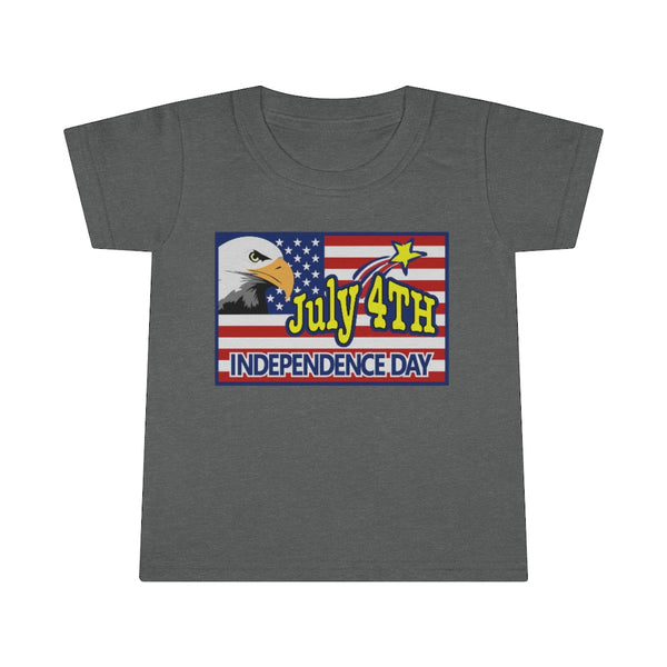 4th of July Eagle/Flag 5 - Toddler T-shirt, Gildan, 100% Ringspun cotton, 4.5 oz - BenchmarkSpecialAwardsCo