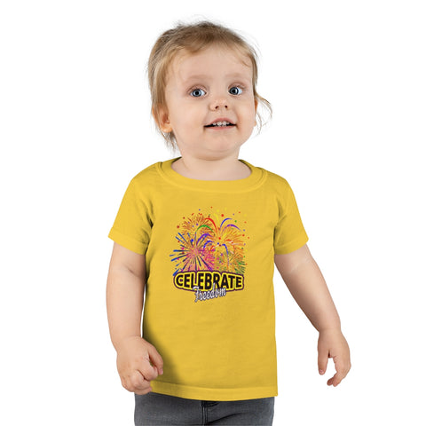 4th of July Celebrate Freedom 5 - Toddler T-shirt, Gildan, 100% Ringspun cotton, 4.5 oz - BenchmarkSpecialAwardsCo