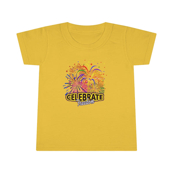 4th of July Celebrate Freedom 5 - Toddler T-shirt, Gildan, 100% Ringspun cotton, 4.5 oz - BenchmarkSpecialAwardsCo