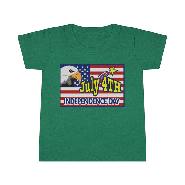 4th of July Eagle/Flag 5 - Toddler T-shirt, Gildan, 100% Ringspun cotton, 4.5 oz - BenchmarkSpecialAwardsCo