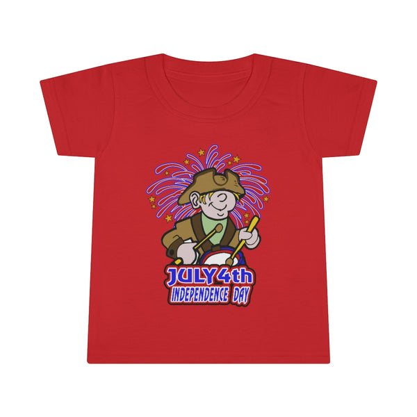 4th of July Drummer Boy 5 - Toddler T-shirt, Gildan, 100% Ringspun cotton, 4.5 oz - BenchmarkSpecialAwardsCo