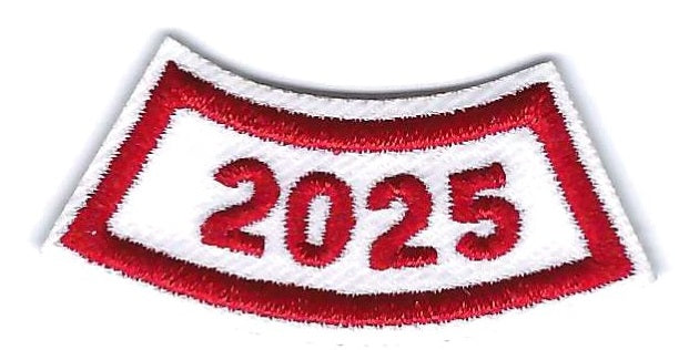 B-446j 2025-Year Segment Red and White Curve