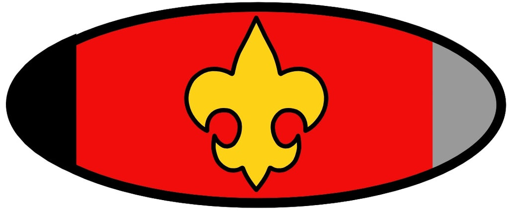 H-289 Embroidered Neckerchief Slide with Velcro clasp