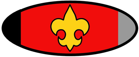 H-289 Embroidered Neckerchief Slide with Velcro clasp