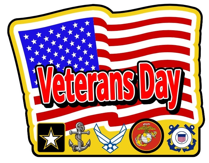 P-112 Veterans Day ACRYLIC  Lapel Pin