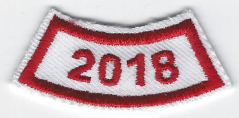 B-446c 2018-Year Segment Red and White Curve (Limited Quantity Available) - BenchmarkSpecialAwardsCo