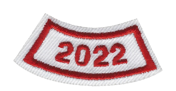 B-446c 2022-Year Segment Red and White Curve - BenchmarkSpecialAwardsCo