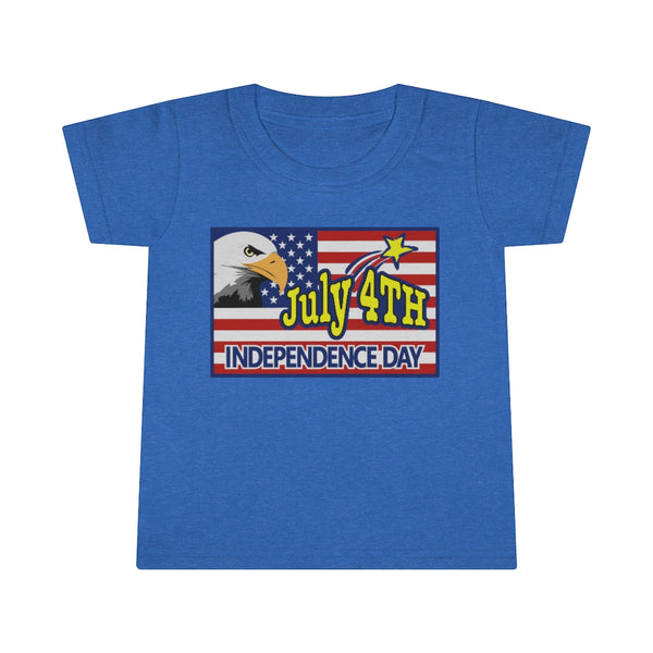 4th of July Eagle/Flag 5 - Toddler T-shirt, Gildan, 100% Ringspun cotton, 4.5 oz - BenchmarkSpecialAwardsCo