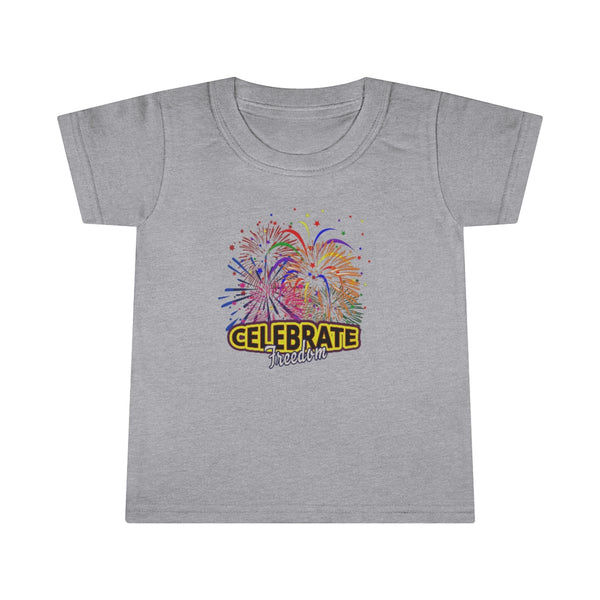 4th of July Celebrate Freedom 5 - Toddler T-shirt, Gildan, 100% Ringspun cotton, 4.5 oz - BenchmarkSpecialAwardsCo
