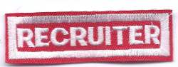 B-452 Recruiter patch (limited stock, this patch will be discontinued) - BenchmarkSpecialAwardsCo