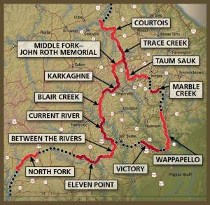T-541B Ozark Trail Map (not for sale) - BenchmarkSpecialAwardsCo
